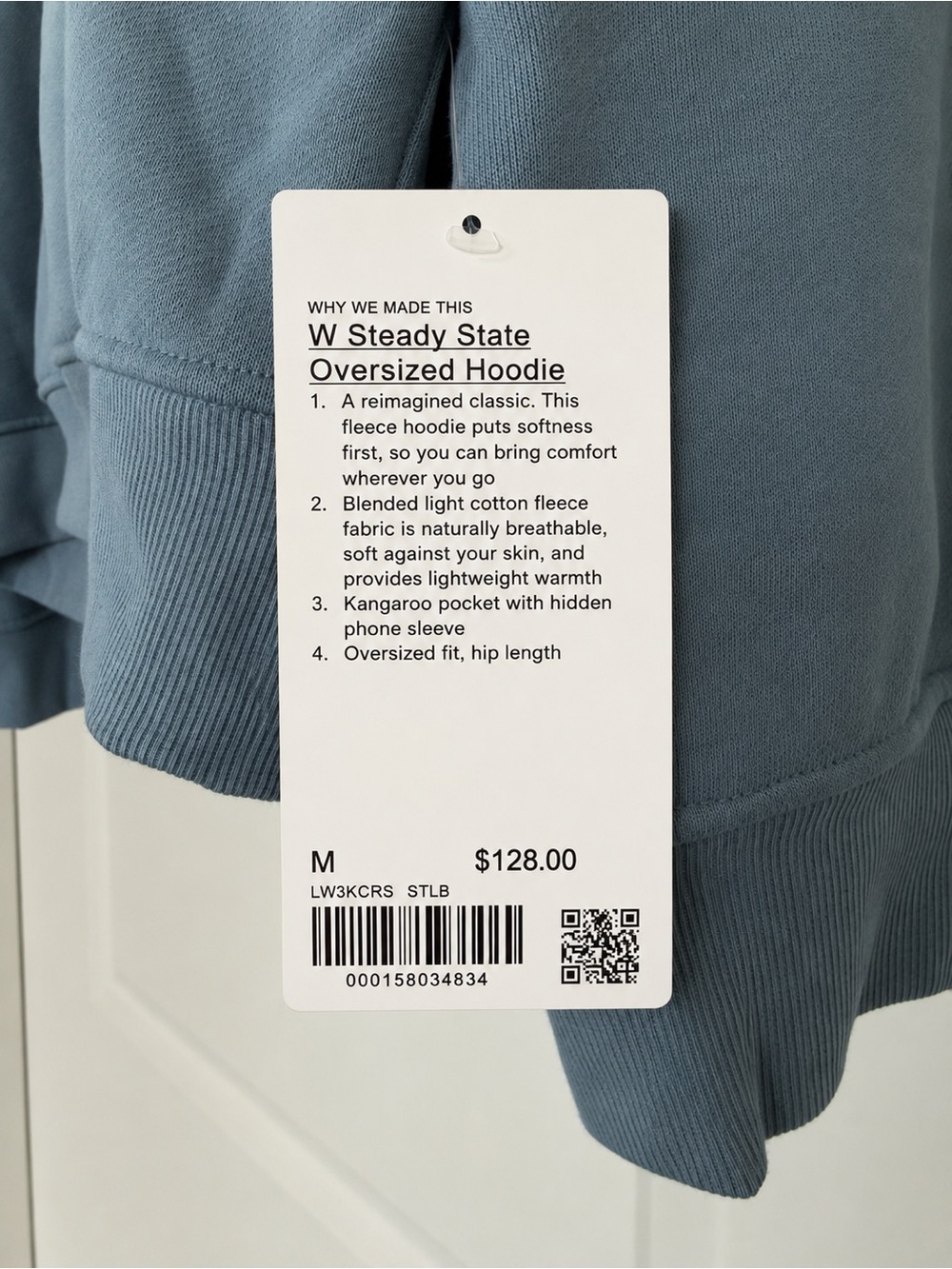 Lululemon Steady State Oversized Hoodie Steel Blue Size Medium M NWT New - Picture 6 of 11